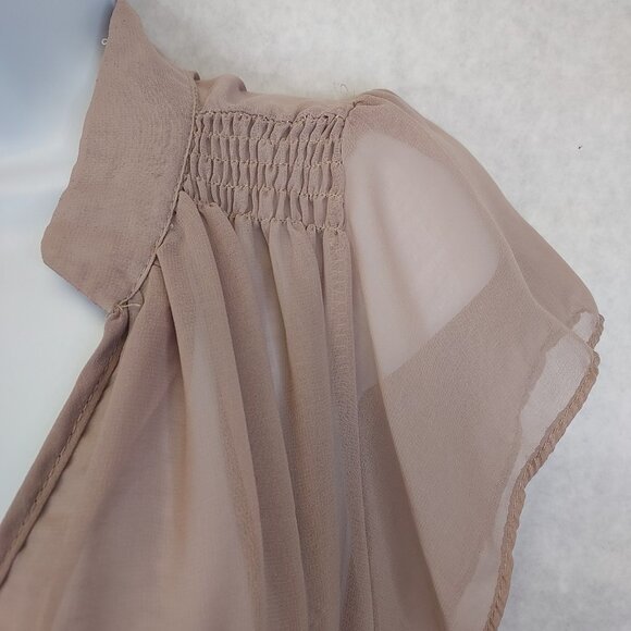 Mirumi Sheer Blouse Women's M/L Deep V-Neck Babydoll Feminine Coquette Ethereal - Picture 5 of 15